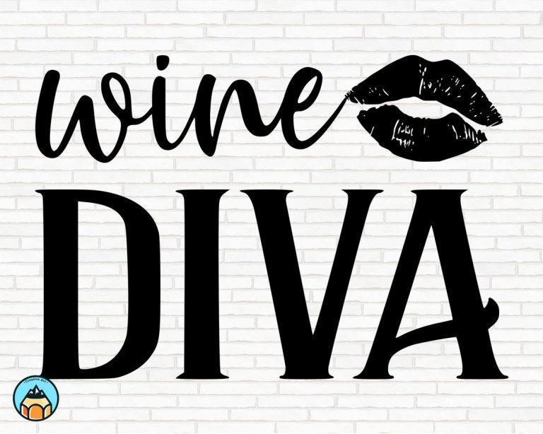 Wine Diva SVG | HotSVG.com