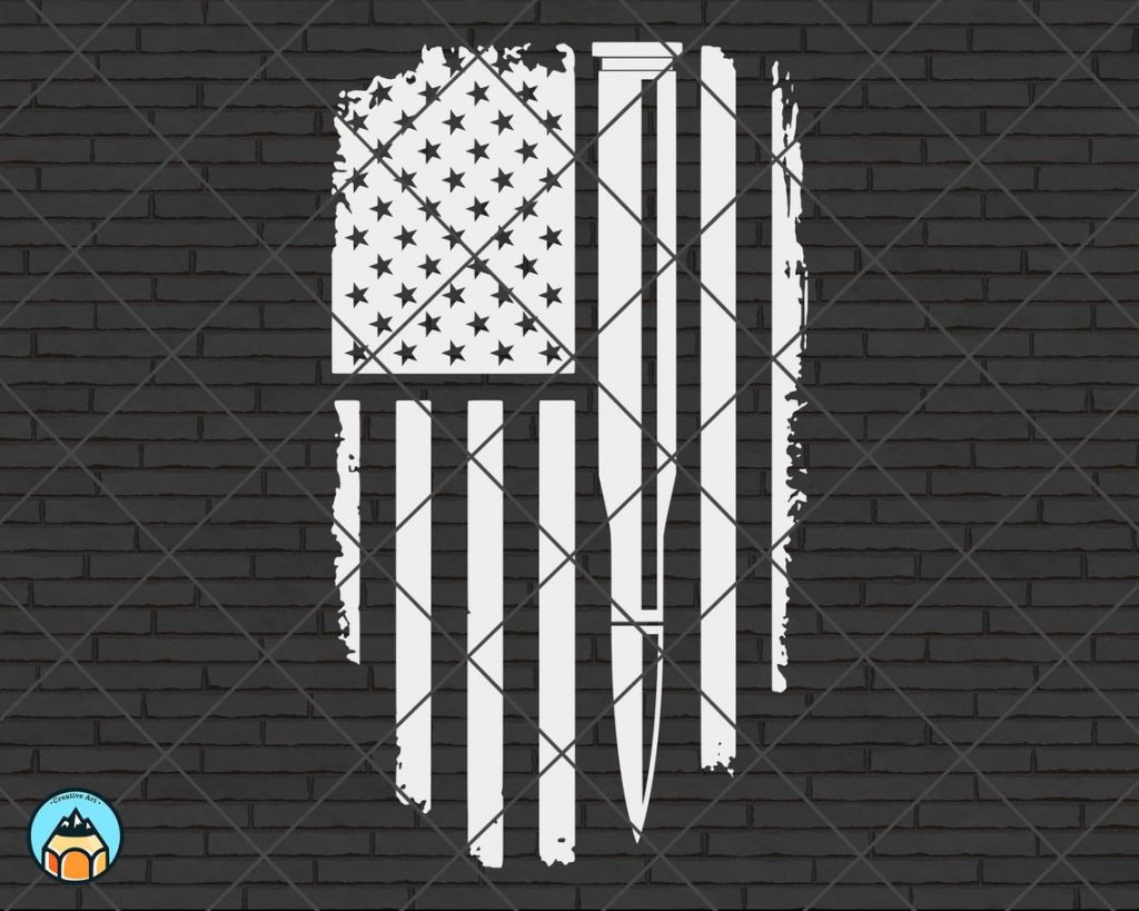 Bullet American Flag SVG | HotSVG.com