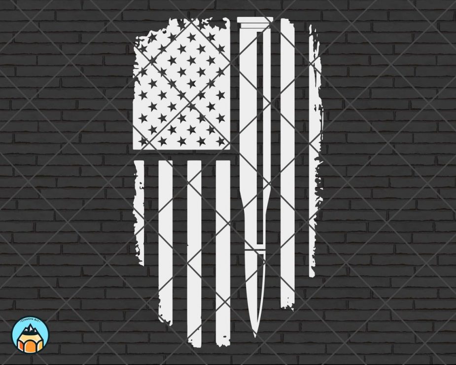 Bullet American Flag Svg 