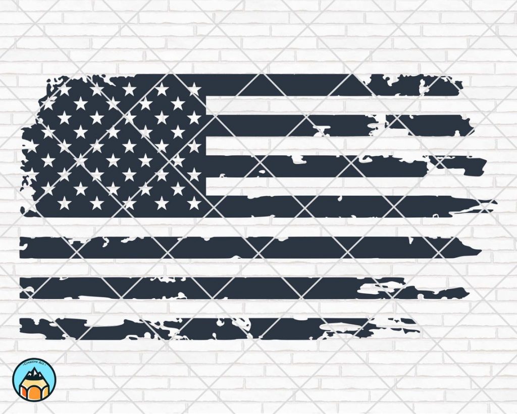 Distressed USA Flag SVG | HotSVG.com