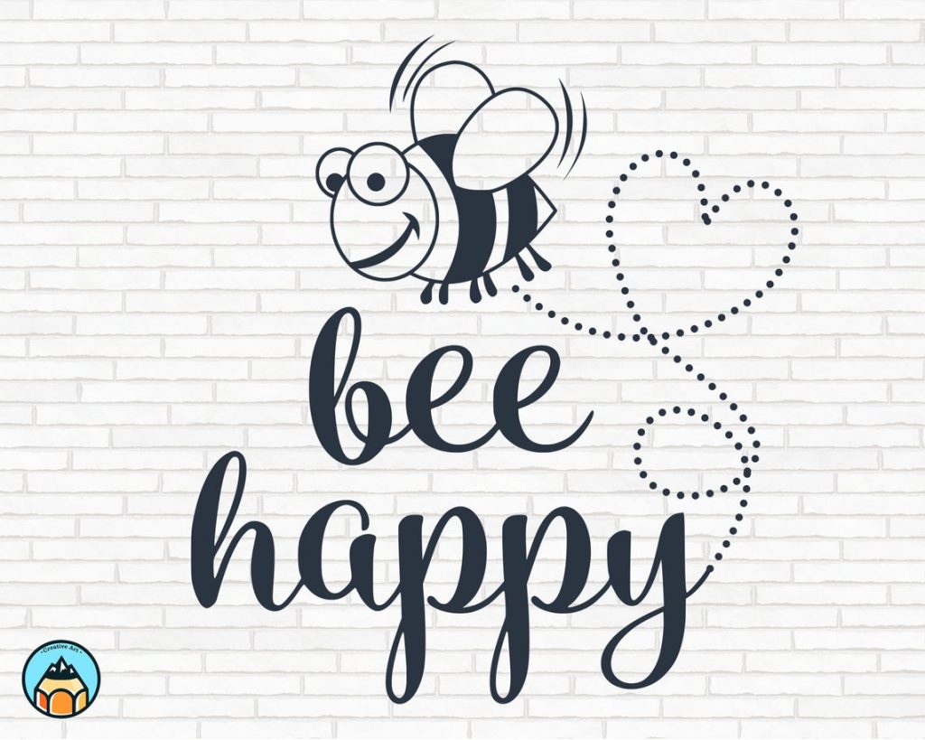 Bee Happy SVG | HotSVG.com