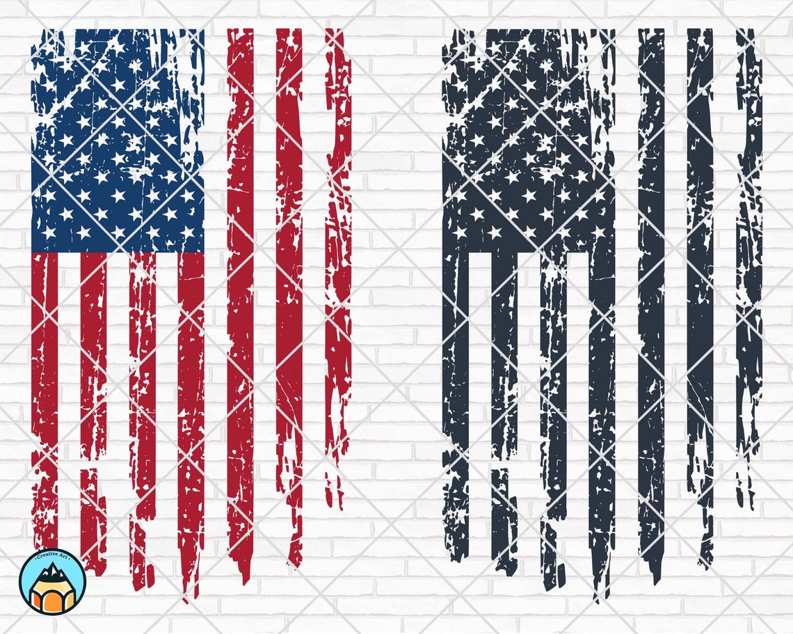 Distressed American Flag SVG | HotSVG.com