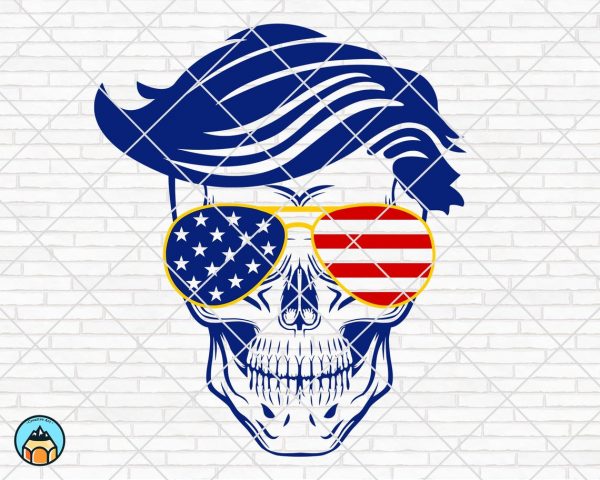 Skull Trump Merica SVG