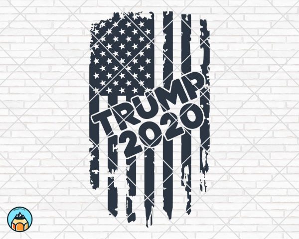 Trump 2020 Flag SVG