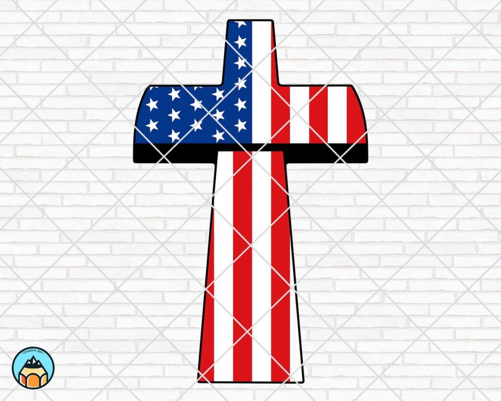 American Flag Cross SVG – HotSVG.com