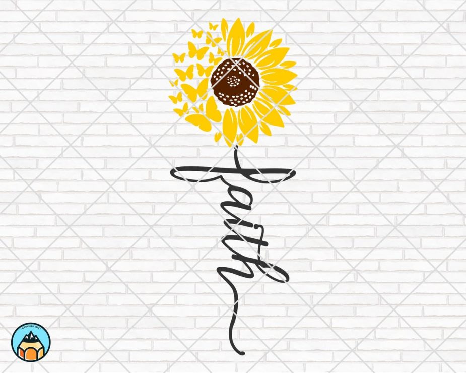 Faith Sunflower SVG | HotSVG.com