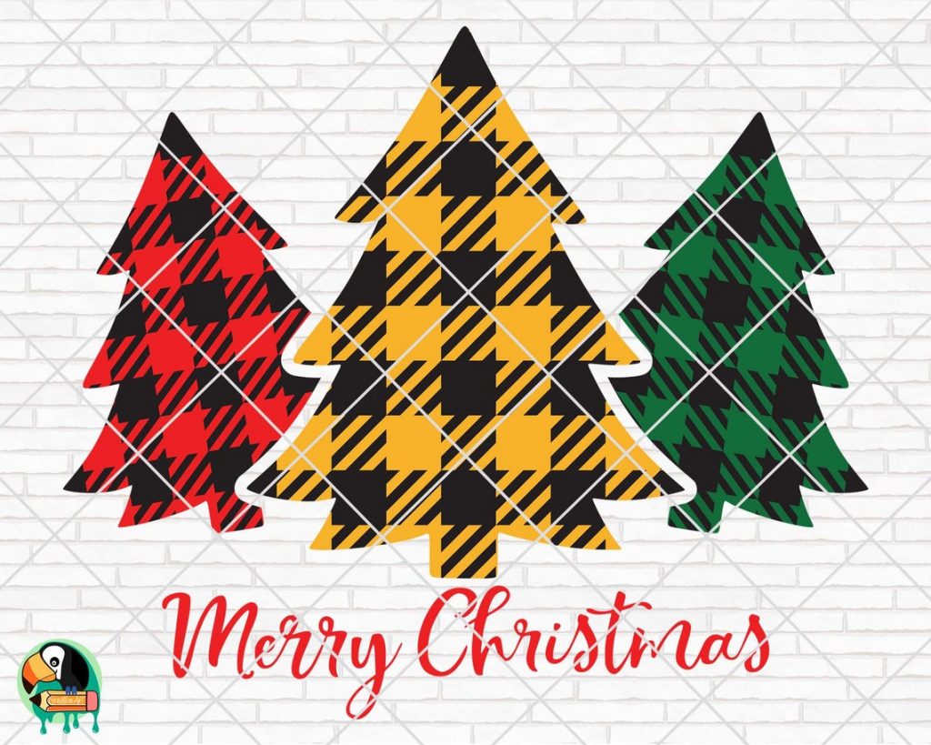 Plaid Christmas Tree SVG | HotSVG.com