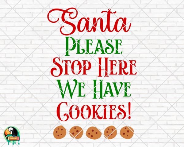 Santa Please Stop Here SVG