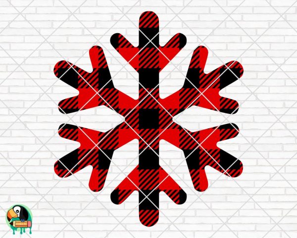 Plaid Snowflake SVG