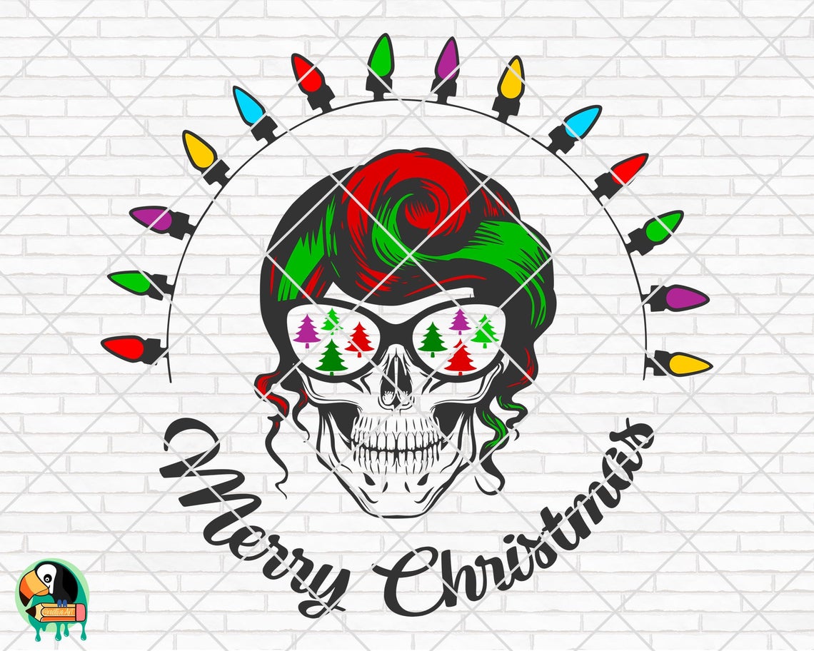 Download Merry Christmas Skull SVG - HotSVG.com